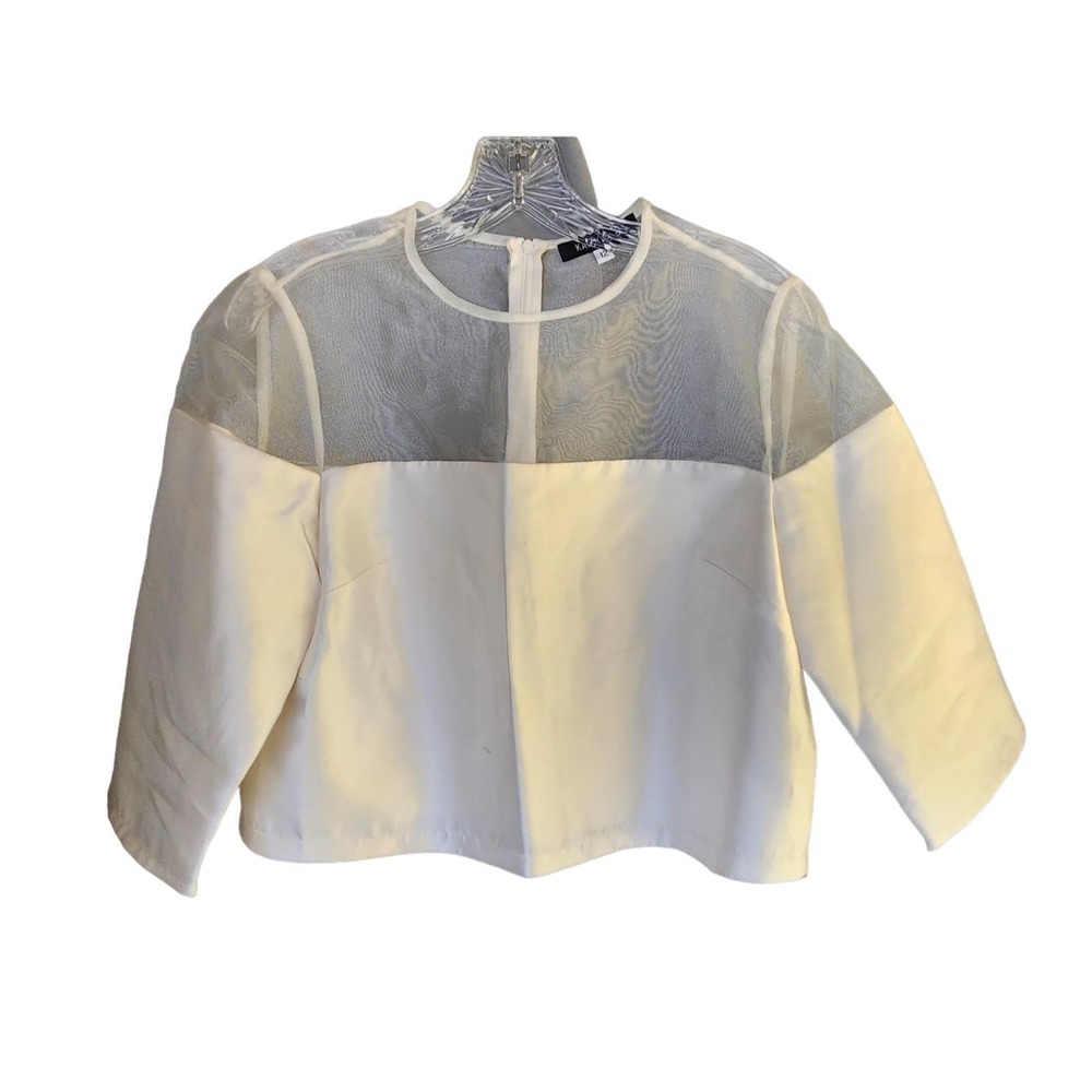 Kathy Cole Off-White Crop Top 12